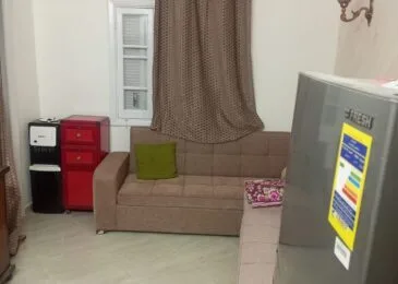 استوديو مفروش للإيجار في شارع التحرير الرئيسي  60م مدد طويلة .