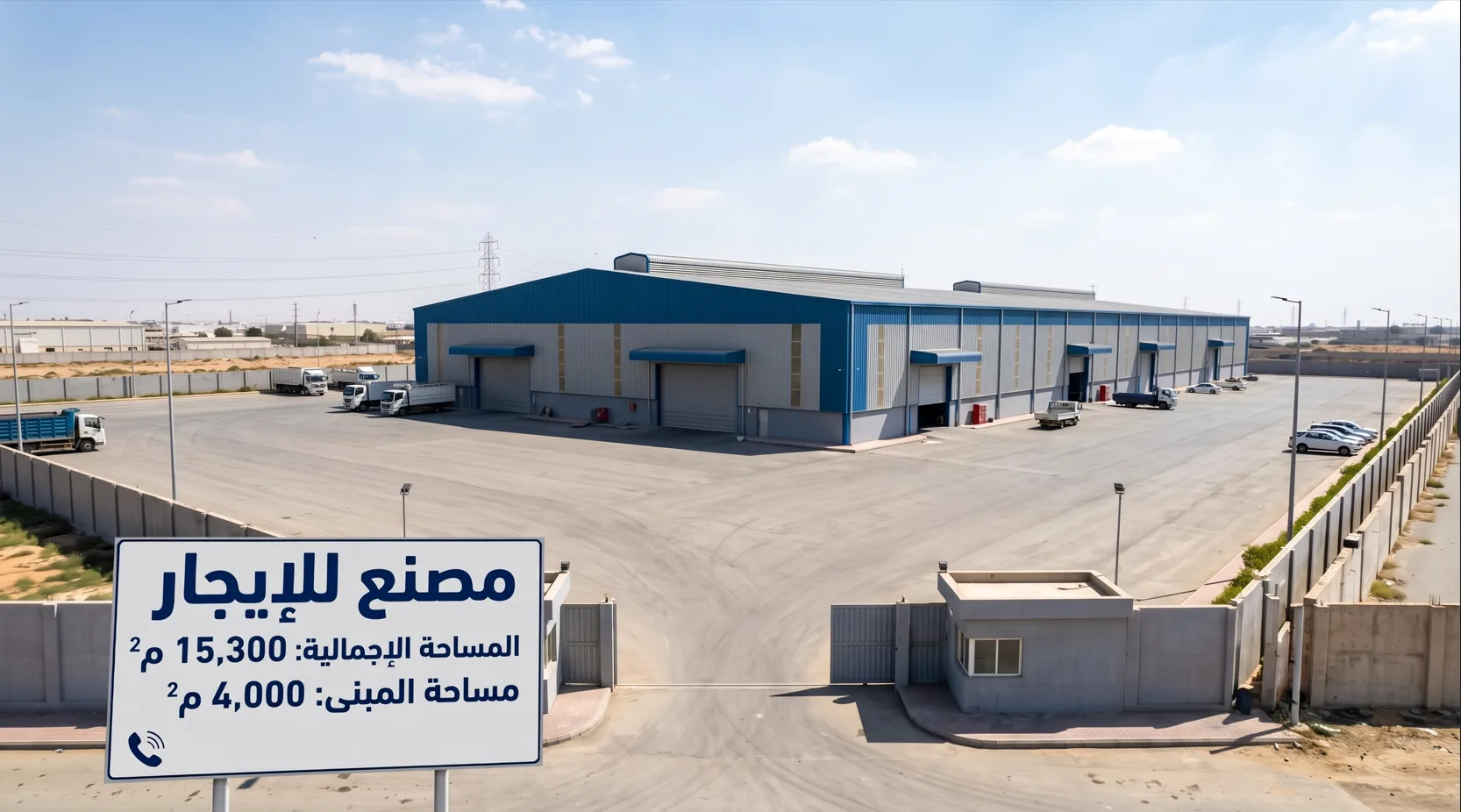 مصنع للايجار فى المنطقة الصناعية الأولى 15,300م فى 6 اكتوبر للشركات و المستثمرين .